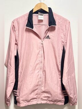 adidas Pink and Black Women's Windbreaker Jacket